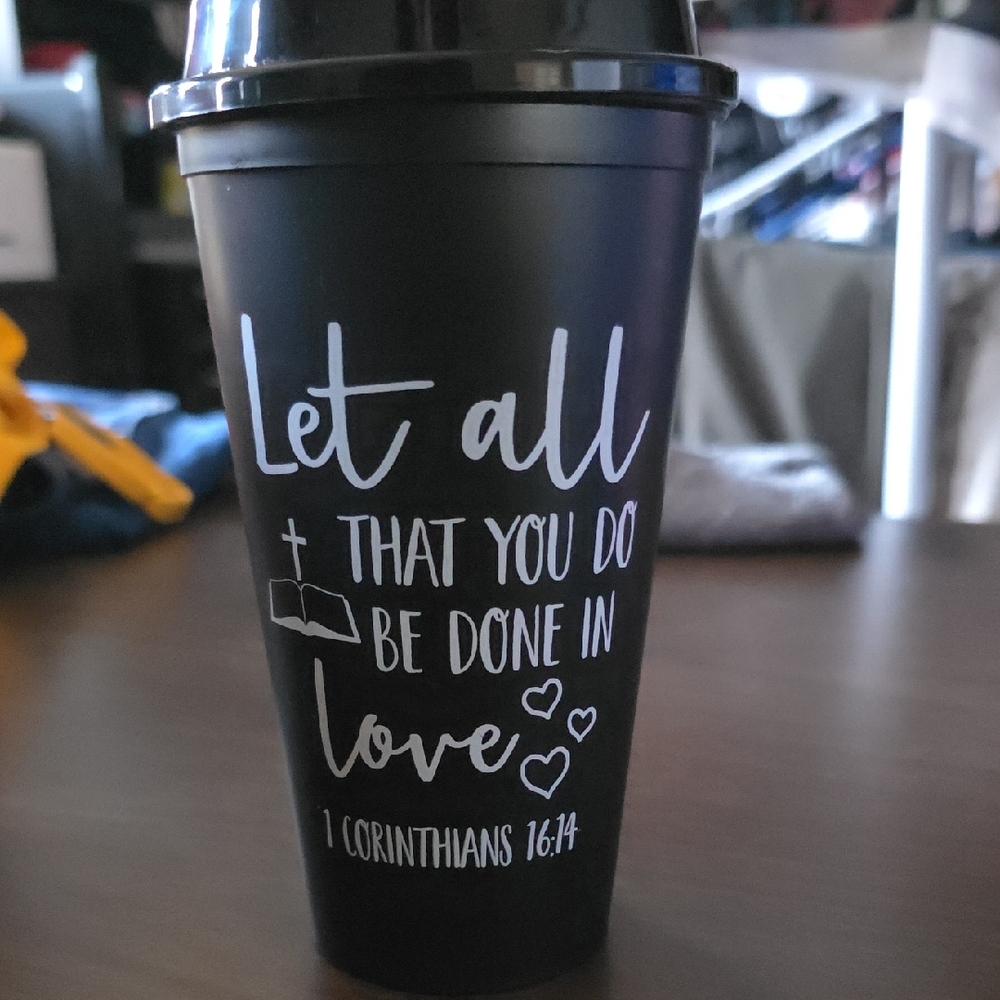 Inspirational Black Tumbler